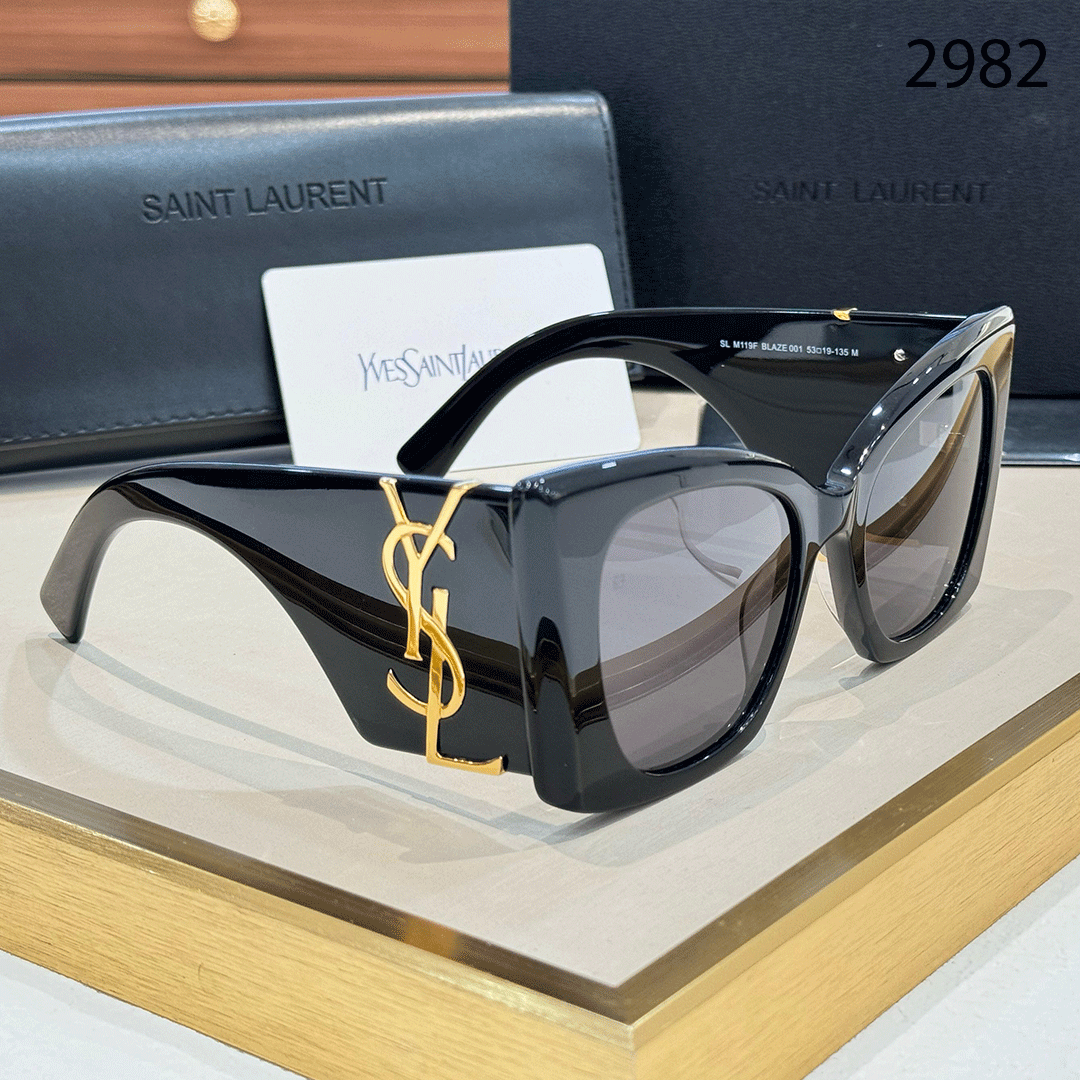 YSL Premium Luxury Uv Protected Women 2982 Wayfarers