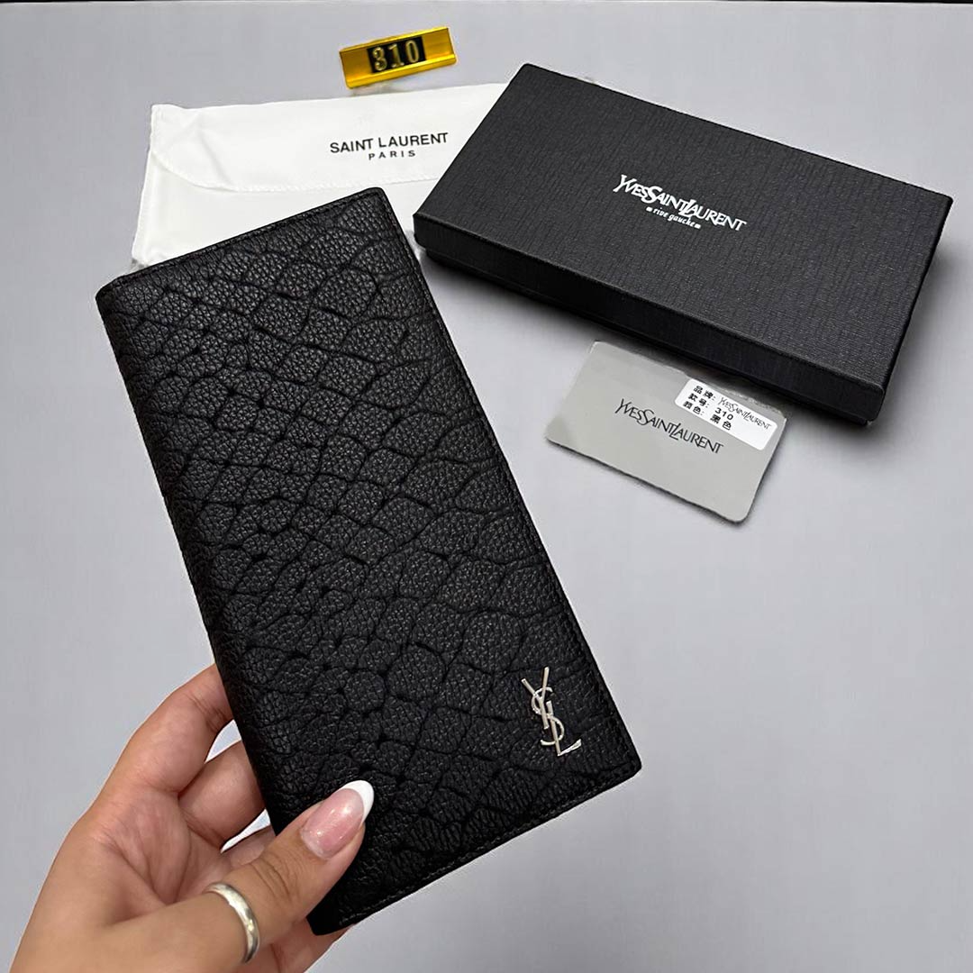 YSL Luxury Textured Leather Long 310 Long Wallet