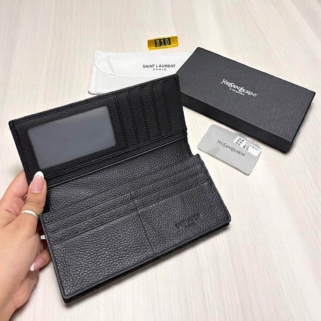 YSL Luxury Textured Leather Long 310 Long Wallet