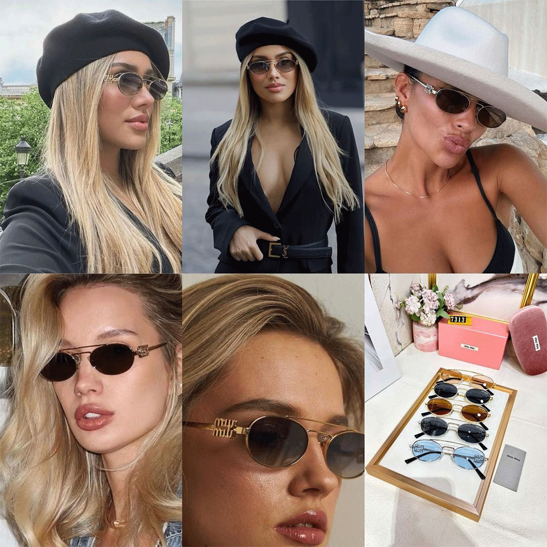 MIU MIU Premium Luxury Women's Aviators 7313